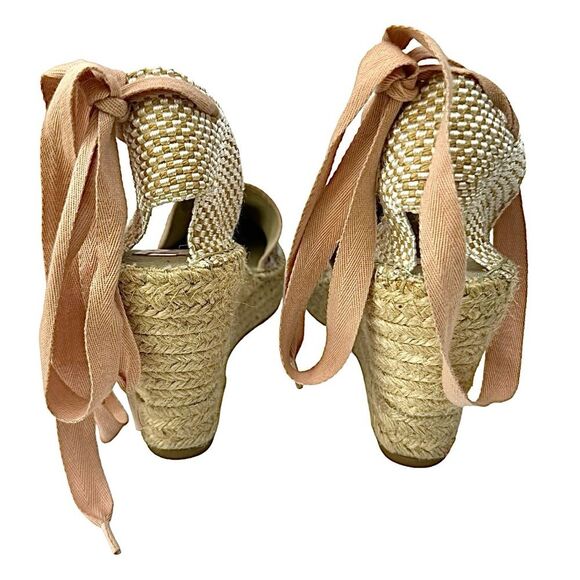 VIDORRETA WOMENS ESPADRILLE WEDGE MADE IN SPAIN WOVEN TEXTILE EU 41 US 10 USED - Picture 9 of 10
